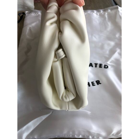 Understated Leather Ivory Crescent Clutch for Curateur - OS - Picture 3 of 7